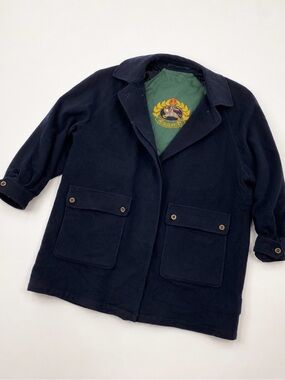 Vintage Burberrys House of Scotland Cashmere Wool Navy Jacket